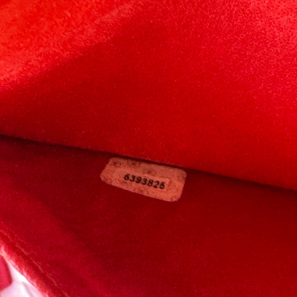 Vintage Chanel Red Caviar Leather Clutch Authentic, with Aftermarket Chain - Picture 14 of 14